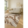 thumbnail image 1 of LaDole Rugs 3x5 ft Modern Earth Abstract Area Runner Rug | Small Carpet For Entry Way, Hallway, Home Office, Entrance Indoor Floor Décor | Beige Brown, 1 of 5