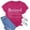 Hot Pink, variant on Women's Retired Graphic T-Shirt Retirement Gift Letter Print Crewneck Tee Funny Short Sleeve Summer Top Casual Ladies Fashion Shirt