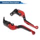 thumbnail image 5 of Palancas de freno y embrague cortas únicas para Aprilia RSV4 2009-2022, palanca de freno ajustable en 6 posiciones, aleación de aluminio T6 6061, roja, 1 juego, 5 of 7