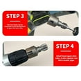 thumbnail image 6 of 4 in 1 Water Pipe Wrench, 3/4" Internal & External Pipe Threading Tool, Drill-Driven PVC Threader for Plumbing Repair Includes Tape & Gloves, 6 of 12
