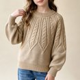 thumbnail image 5 of StSilkitty Boys Girls Pullover Sweaters Long Sleeve Crewneck Cable Knit Sweater Tops Fall Winter Warm Clothes Size 6-12, 5 of 7