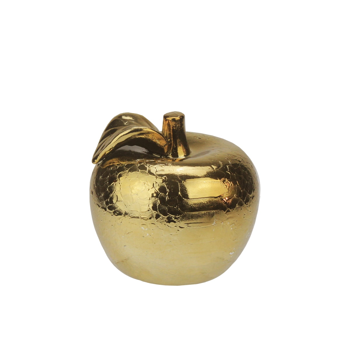 Ceramic Apple sculpture - Golden Décor Ornament - Market99