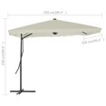 thumbnail image 4 of vidaXL Outdoor Parasol with Steel Pole 250x250 cm Sand, 4 of 4