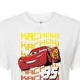 thumbnail image 3 of Disney Cars - Lightning McQueen KACHOW - Juniors Cropped Cotton Blend T-Shirt, 3 of 5