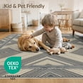 thumbnail image 4 of ODIKA 4'x6' Washable Area Rug Pet Friendly, Non-Shedding Abstract Structured Way Layout Muted Neutral Repeating Motifs for Bedroom, Reading Nook, 4 of 7
