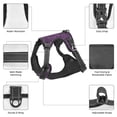 thumbnail image 3 of Naloa Retro Florals Purple Pet Harness Vest with Traction Rope, Adjustable No-Choke Dog Vest for Outdoor, Walking - Medium, 3 of 4