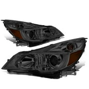 DNA Motoring HL-OH-SLEG13-SM-AM For 2010 to 2014 Subaru Outback Legacy Pair Projector Headlight Smoked Housing Amber Side Headlamps 11 12 13 Left + Right