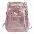 thumbnail image 1 of Sacs à Dos Transparents en Plastique avec Dessus Rabattable, Sac à Dos Transparent en PVC Conforme aux Normes de Stade avec Bretelles Renforcées, Grande Capacité, 1 of 5