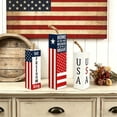 thumbnail image 5 of Darzheoy 3 Pcs Patriotic Wooden Block Decor Set, Star Stripes Table Centerpiece for Independence Day, Memorial Day, Veterans Day Home Decoration, 5 of 7
