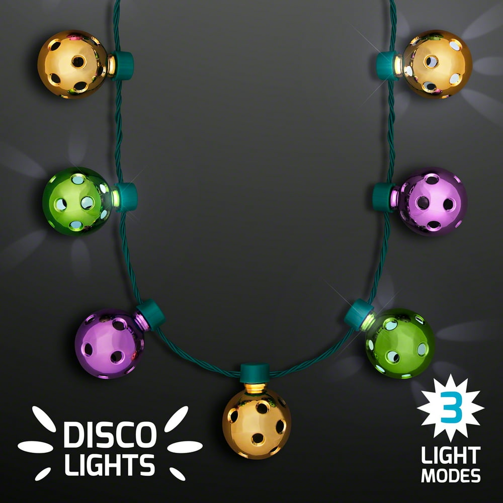 Flashing Blinky Lights FlashingBlinkyLights Disco Lights Mardi Gras Party Necklace Walmart