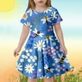 thumbnail image 2 of 2025 Girls Essentials Dresses Festival Fashion Print Slim Short Sleeved Fashion Dress Size 4-5 Years, 2 of 4