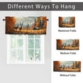 thumbnail image 6 of Fall Forest Deer Curtains Valances for Home Decor Rustic Wild Animal Moose Elk Autumn Farmhouse Thermal Insulated Room Darkening Curtain for Dinning Room 54 by 18 in, 1 Panel, 6 of 6