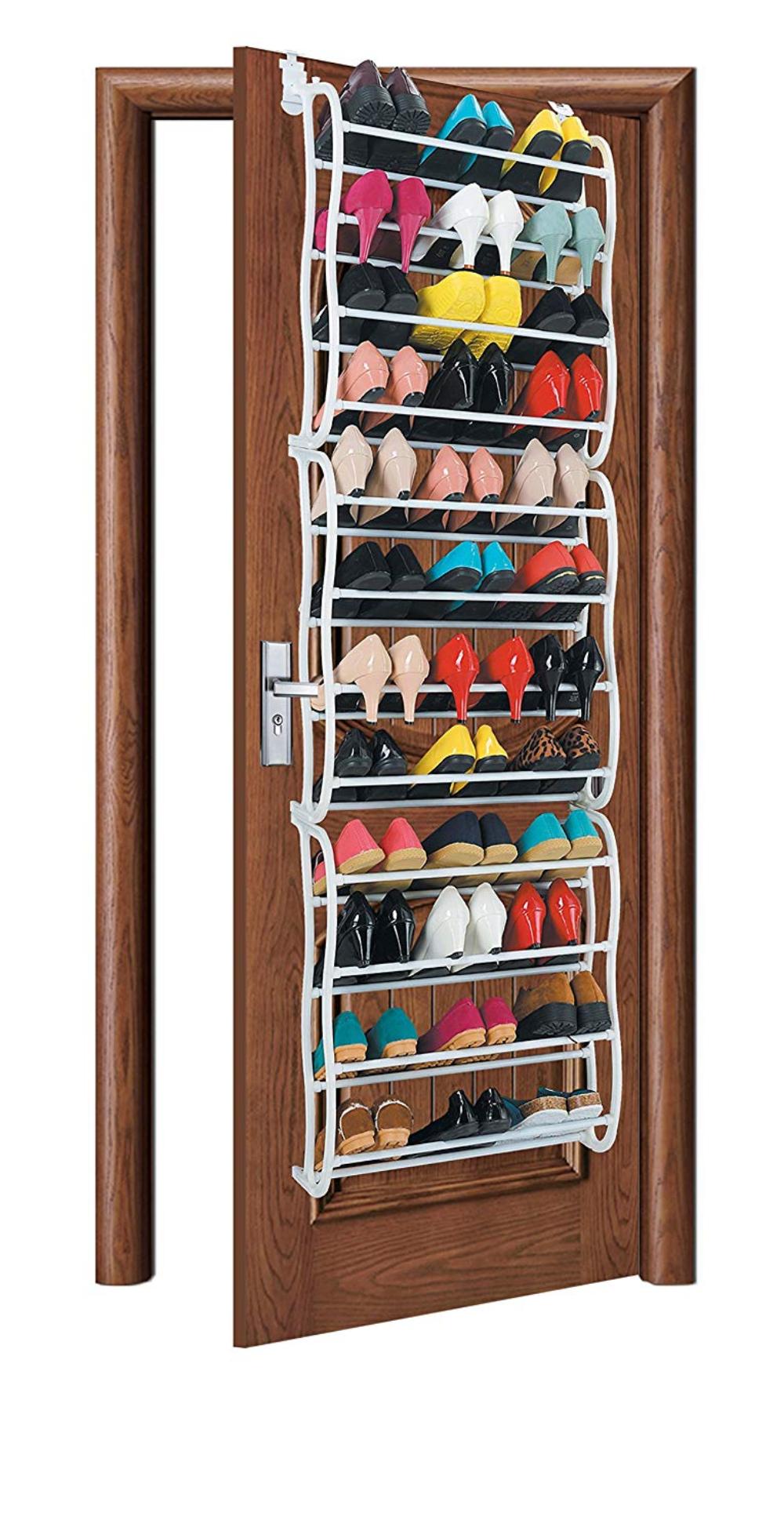 20 pair stackable shoe storage cabinet on Over The Door Shoe Rack W 12 Layers That Holds Up To 36 Pairs Of Shoesholds Up To 36 Pairs By Naturally Home Walmart Com Walmart Com