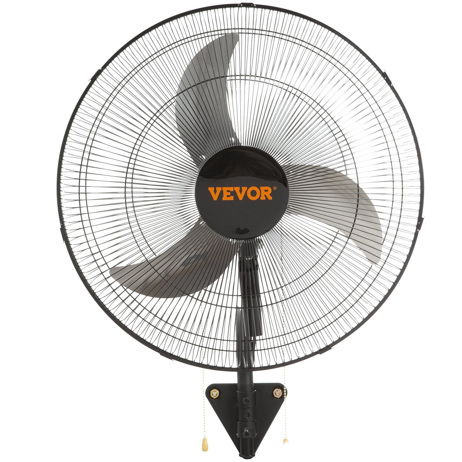 20 Inch High Velocity Wall Fan, 3-Speed, 4650 CFM, Oscillating, for Commercial/Residential Use, ETL Certified, Black