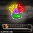 thumbnail image 2 of Craftnamesign Acai Bowl Neon Light For Wall Decor, Healthy Smoothie LED Wall Art, 2 of 5