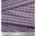 thumbnail image 3 of Soimoi Green Rayon Fabric Gingham Check Print Fabric by Yard 42 Inch Wide, 3 of 3