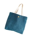 thumbnail image 2 of Práctica bolsa de compras de pana: bolsa de mano compacta y colorida para estudiantes, ideal para Azul oscuro, 2 of 8
