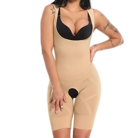 

Best Gift! QWANG Womens Sleeveless Lined Bodysuit Basic Thong Style Slim Fit Shapewear
