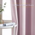 thumbnail image 4 of NICETOWN Short Blackout Curtains for Kitchen Modern Solid Grommet Noise Reducing Privacy Drapes, W52 x L54, Baby Pink, Set of 2, 4 of 7