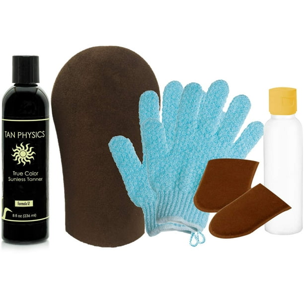 Tan Physics & (7pcs) Deluxe Tanning Mitt Bundle Face & Body Tanner