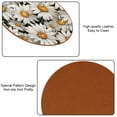 thumbnail image 5 of Daisy 6PCS Round Microfiber Leather Cup Coasters, 11x11 cm/4.3x4.3 in - Set of 6 Drink Coasters for Home Decor, 5 of 6