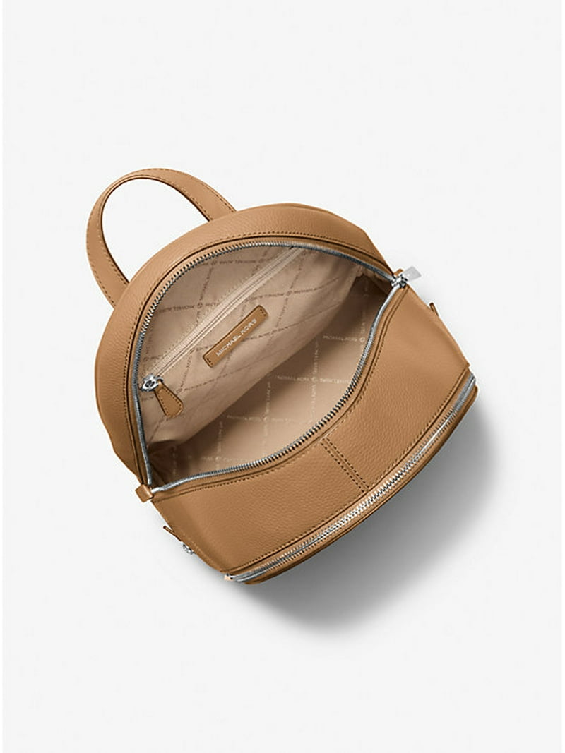 MICHAEL KORS Rhea Medium Pebbled Leather Backpack-Peanut - Walmart.com