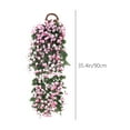 thumbnail image 3 of Artificial Hanging Basket Wall Decor | Realistic Polyester Fake Plants for Indoor Home Kitchen Office | Pink White Yellow Flower Arrangement | 35.43 Inch Maintenance-Free Greenery, 3 of 6