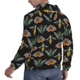 thumbnail image 6 of Pofeuu Wasp Cockchafer Butterfly Print Mens Casual Hooded Collar Drawstring Hoodies Pullover Sweatshirts Casual Long Sleeve Shirts-3X-Large, 6 of 7