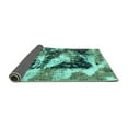 thumbnail image 2 of Ahgly Company Indoor Square Abstract Turquoise Blue Modern Area Rugs, 8' Square, 2 of 4
