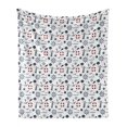 thumbnail image 1 of Lighthouse Soft Flannel Fleece Throw Blanket, Nautical Anchors Waves Helms and Animal Silhouettes Compass Navigation, Cozy Plush for Indoor and Outdoor Use, 70" x 90", Indigo Red White, by Ambesonne, 1 of 6