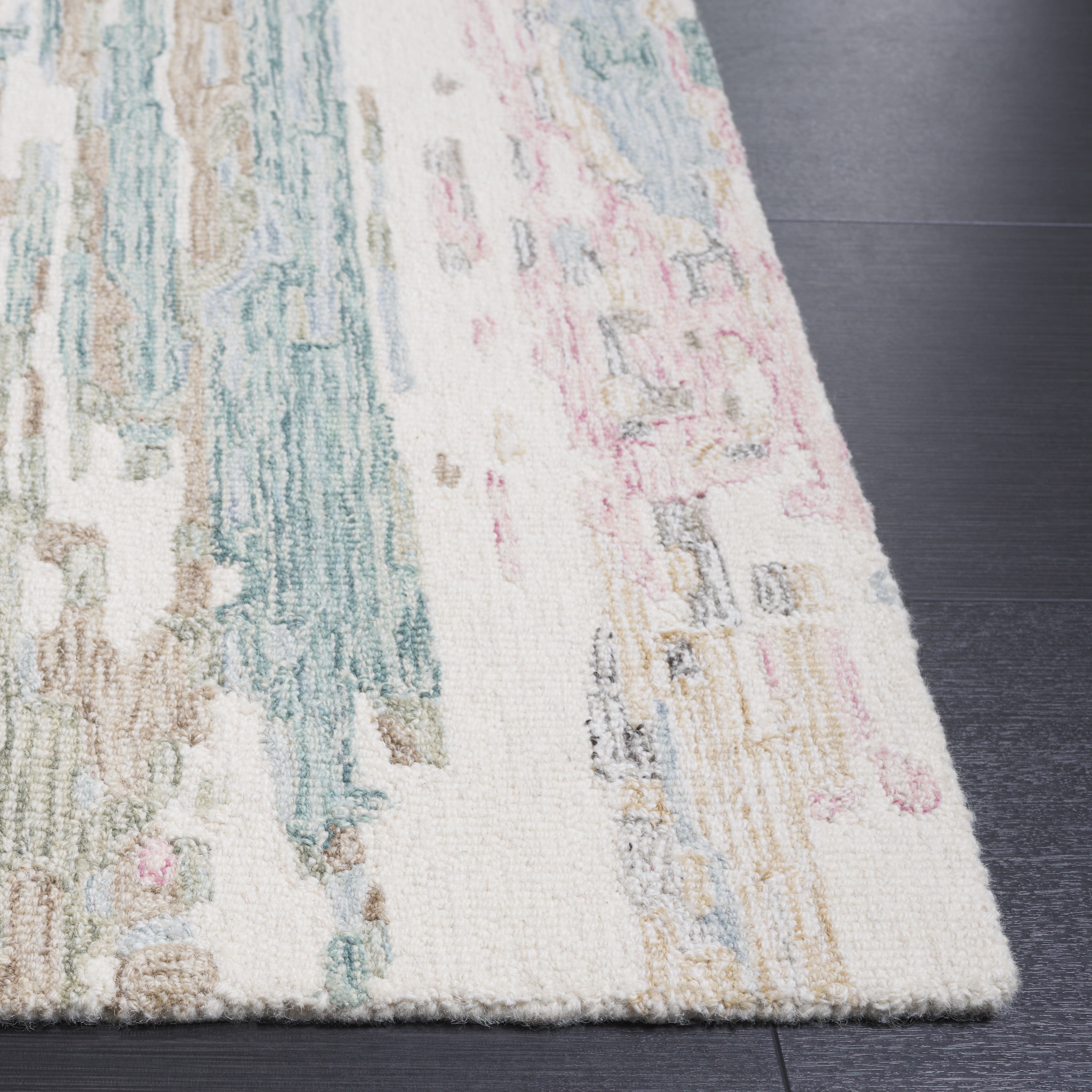 SAFAVIEH Metro Teague Abstract Area Rug, Ivory/Green, 5' x 8'