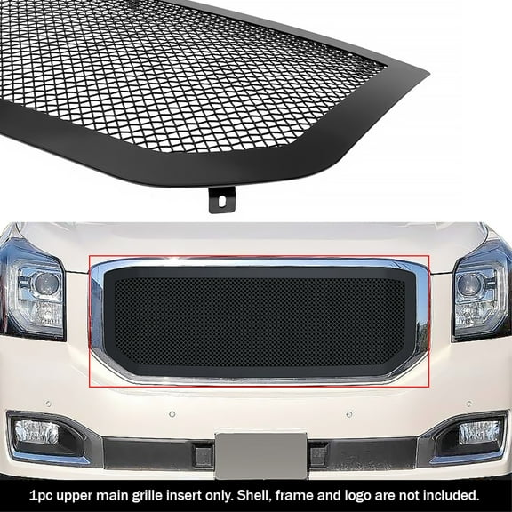 2015-2020 Gmc Yukon/2015-2020 Gmc Yukon Denali Stainless Steel Black Powder Coated Finish 1.8 Mm Wire Mesh Black Wire Mesh Grille