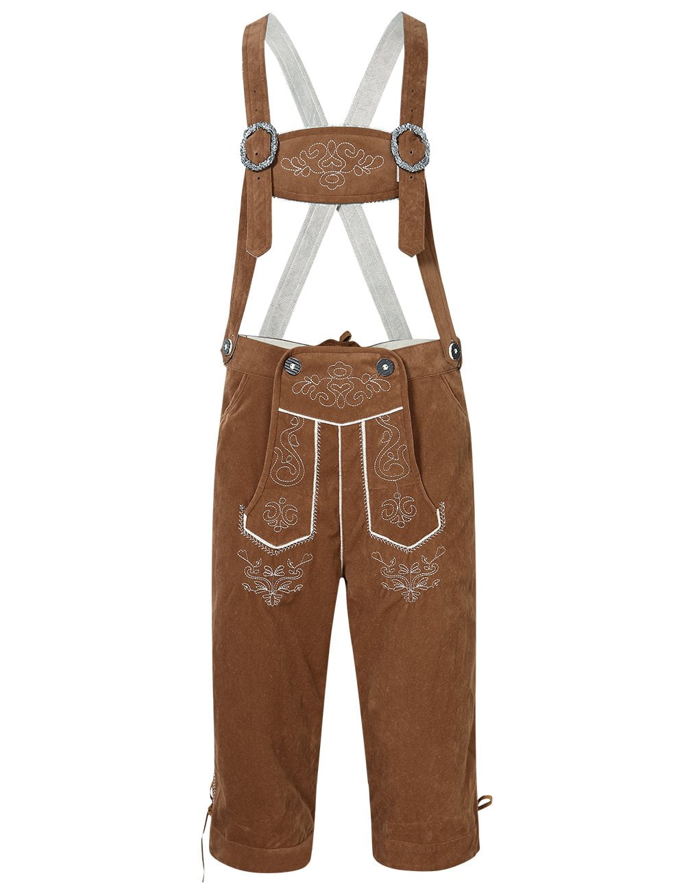 Men's Oktoberfest Lederhosen with Suspenders Leather Trousers