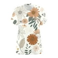 thumbnail image 4 of Women Tops under $5! Cagogo Womens Plus Size T Shirts Loose Fit Short Sleeve Tees V Neck Floral Summer Tops 2025 Fashion Outfits Clothes XL-5XL, 4 of 4