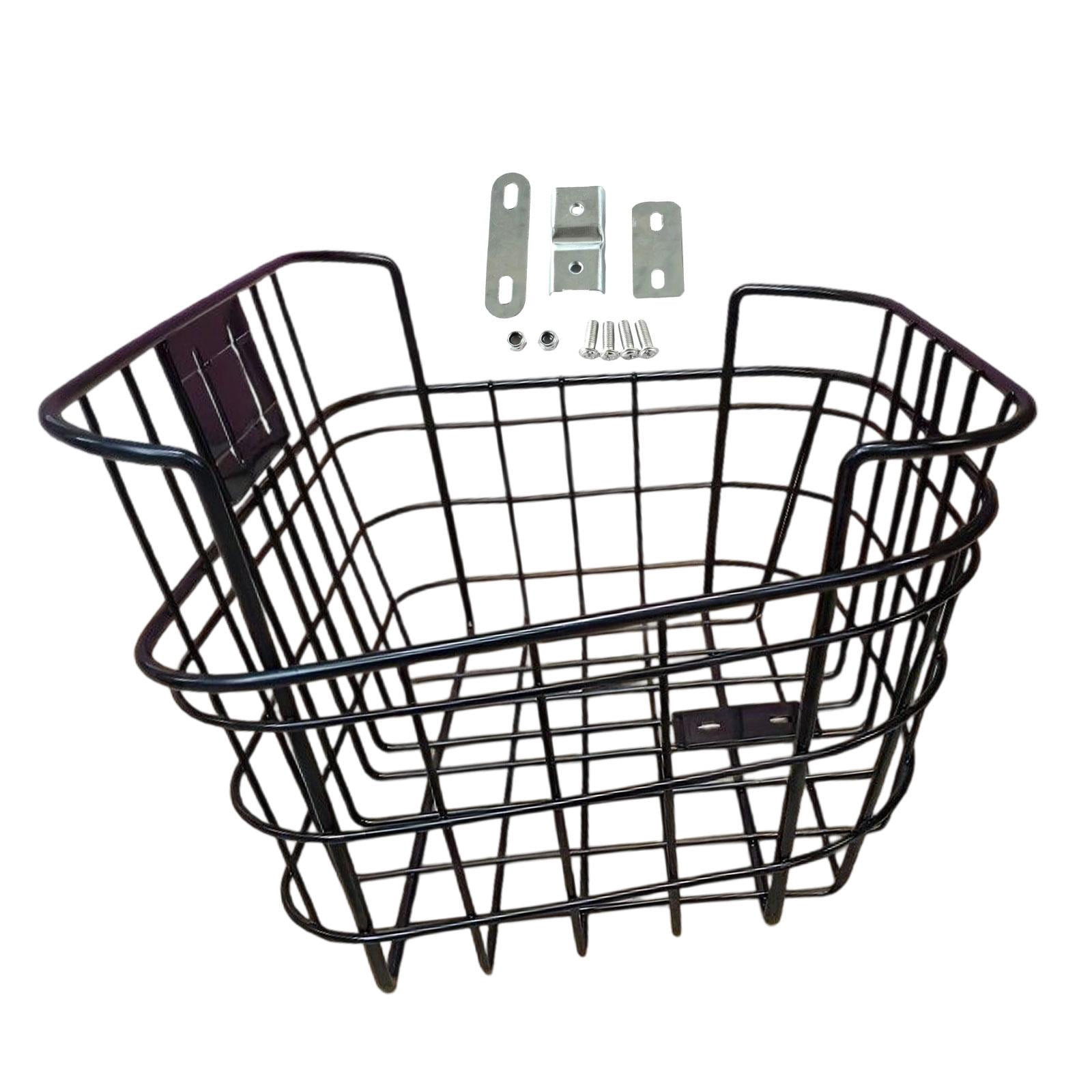 DimyFew Bike Basket Aluminum Alloy Metal Wire Bicycle Cargo Rack Electric Bike Front And