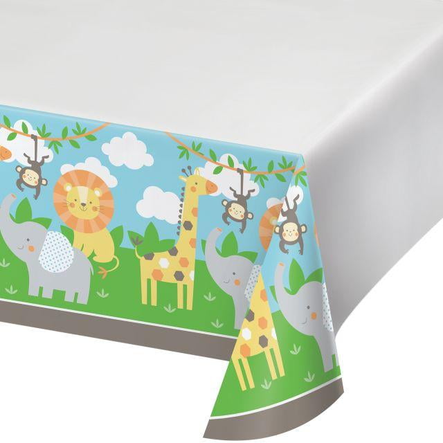 Creative Converting Jungle Animals Plastic Tablecover 48 X 88