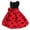 A-Red196, variant on XUELUO Little Girls Dresses Fan-Collar Sleeveless Big Bow Belt Black-Pink Polka Dot Dress Carnival Party Elegant Clothes