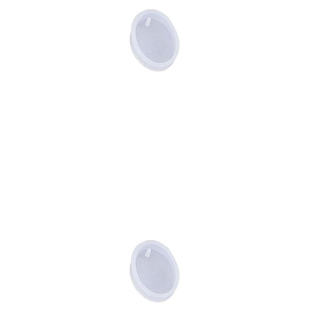 Toystoory Molde de silicona colgante con cara de espejo de agujero conveniente calidad confiable Flexible DIY Durable fácil desmoldar molde Elipse 2Conjunto