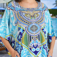 thumbnail image 2 of Miss Lavish London Kaftan Tunic One Size Cover Up Maxi Dresses Lougewear Embellished Kimono (132-Blue, One Size), 2 of 8