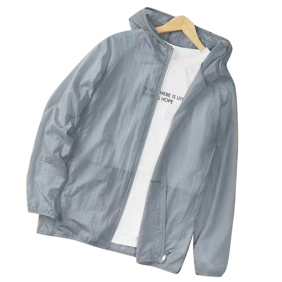 Chaqueta De Protecció Solar Para Hombre, Sudadera Con Capucha Uv Ligera Y Transpirable, Camisa De Manga Larga Para Pesca En Verano, Senderismo Y Atrenamiento