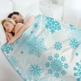 thumbnail image 6 of Christmas Blue Snowflakes Flannel Fleece Throw Blanket Soft Blanket for Couch,Cozy,Warm,Lightweight,50x60 Inches, 6 of 6