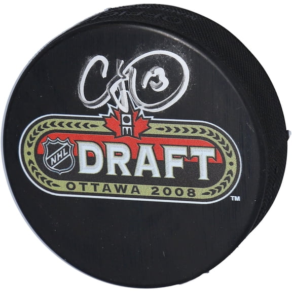 Cam Atkinson Philadelphia Flyers Autographed 2008 NHL Draft Logo Hockey Puck