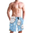thumbnail image 4 of Cute Cat Faces Small Size Men's Quick Dry Beach Shorts with Mesh Lining, Lightweight, 4 of 8