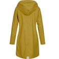 thumbnail image 3 of Veste Femme Femme Veste de Pluie Unie Extérieur Grande Taille Imperméable Imperméable à Capuche Coupe-Vent Vestes de Course pour Femmes en Liquidation, 3 of 4