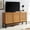Natural With Natural Rattan/Black Legs, variant on SAFAVIEH Zadie 2 Shelf Rattan Sideboard, Black With Natural Rattan/Black Legs (54 in. W x 15 in. D x 33 in. H)