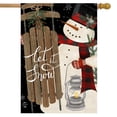 thumbnail image 2 of Briarwood Lane Snowman And Sled Primitive House Flag, 2 of 4