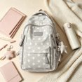 thumbnail image 2 of Cute Star Print Backpack with Star Pendant, Large Capacity Lightweight Student Bookbag for School Travel, 2 of 2
