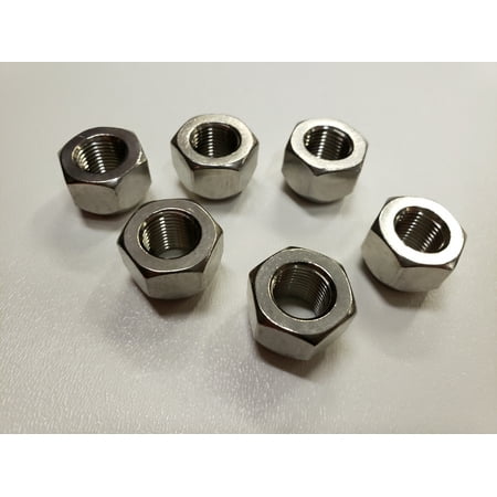 Six 6 Pack Open 304 Stainless Steel 12 20 Lug Nuts For Trailer Wheel Rim