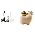 thumbnail image 1 of Estatua de alce y ciervo,Estatua de jirafa de cerámica,adorno moderno para decoración del hogar,Mini estatua de animal,Mini estatua de animal para decoración del hogar,manualidades, 1 of 8