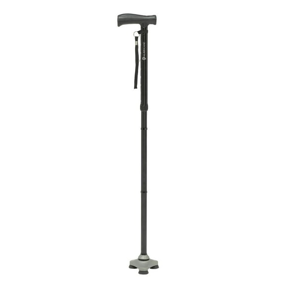 HurryCane Freedom Edition Folding Cane with T Handle, Black, #1 selling cane in America